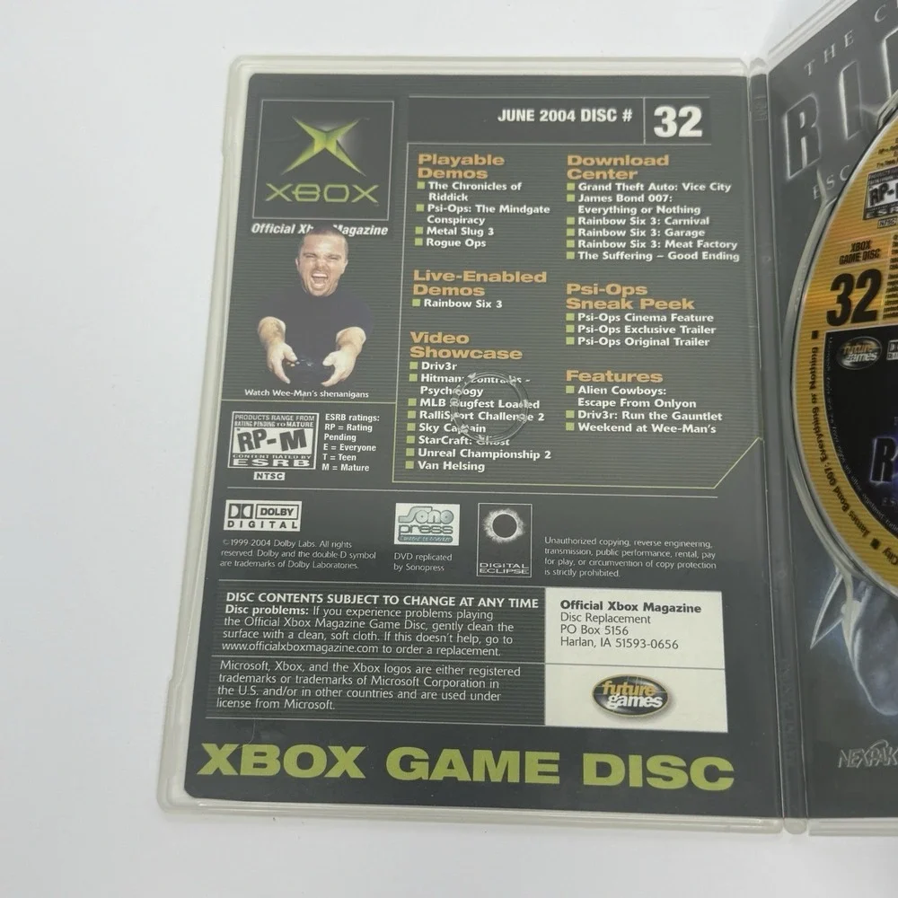 Official Xbox Game Magazine Demo Disc #32 June 2004 5 Playable Demos Works
